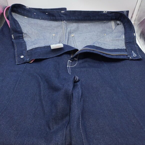 Vintage JTF Women’s Dark Jeans Pink Belt Embroidery Logo High Waisted Size 38 - Picture 16 of 16